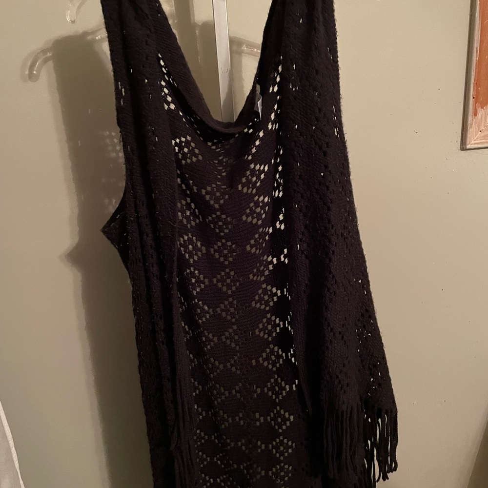 Maurices sweater fringe vest